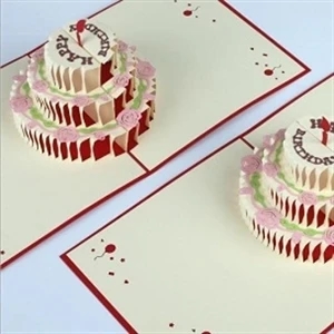 3D Birthday Cake Greeting Card