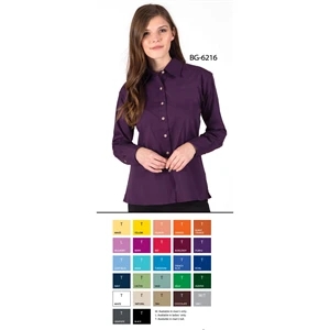 Ladies L/S Poplin Blend Shirt