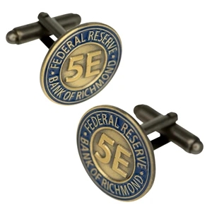 Cufflinks - Custom Die Struck - Antique Finish 3/4"