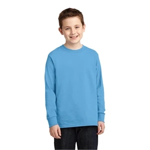 Port & Company Youth Long Sleeve Core Cotton Tee.