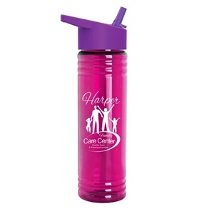 24 oz. Slim Fit Water Bottles with Flip Straw Lid