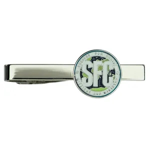 Custom Tie Bar Clip Die Struck Soft Enamel 3/4"