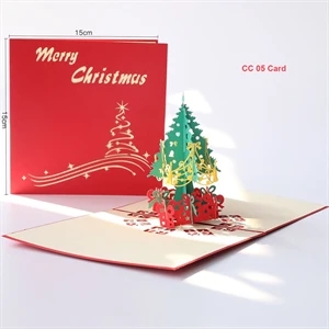 Assorted 3D Pop Up Merry Christmas Greeting Card