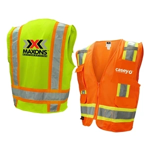 CLASS 2 SAFETY VEST WITH EXTRA POCKETS