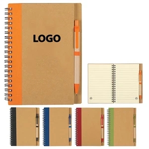 Eco-Inspired Spiral Notebook & Pen