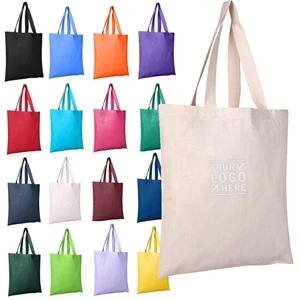 Custom Logo Wholesale Reusable Blank Canvas Cotton Tote Shopping Bag