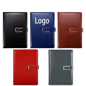 A5 Pu Leather Notebook With Pen Holder