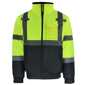 Safety Brite Bomber Jacket, Black Bottom