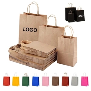 Matte Color Brown Paper Shopper Tote Bag With Handles