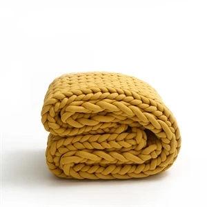 Custom Logo Chunky Woven Weighted Blanket 12lbs