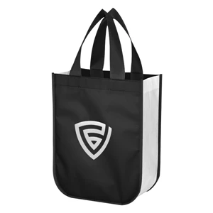 Custom Logo Budget Custom Shiny Non-Woven Shopper Tote Bag
