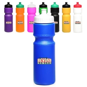 28 oz Push Cap Plastic Water Bottle