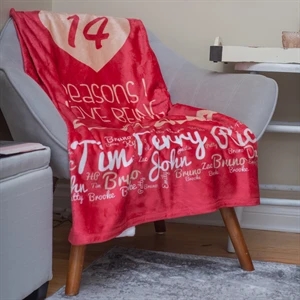 Custom Logo Custom Full Color Silk Throw Blanket