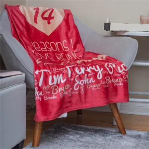 Custom Logo Custom Fleece Throw Blanket 50x60"