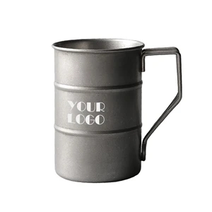 Customized 12oz Stainless Steel Retro Beer Camping Mug