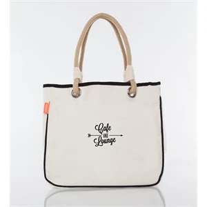 Rope Tote Natural with Colored Trim