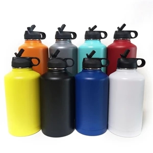 64 Oz Vacuum Insulated S/S Sports Water Bottle w/Straw Lid