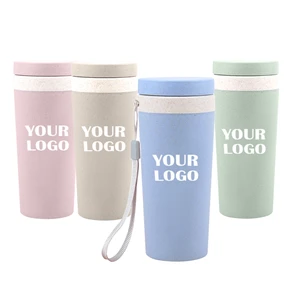 Hot Sale 12oz Eco Wheat Straw Cup w/ Custom Logo
