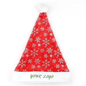 Adult & Children's Non-woven Santa Hat W/ Snowflake