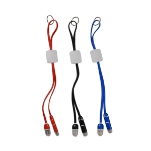 3-in-1 Charging Cable with Keyring