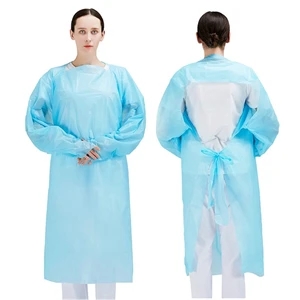 Disposable CPE Gown With Thumb Loop