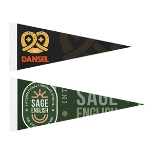 9" x 24" Full Color Felt Pennant - with Strip