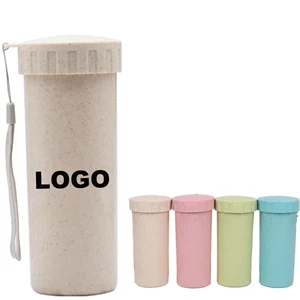 16 Oz Wheat Straw Water Cup w/ Custom Imprint