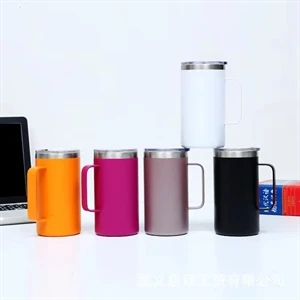 Custom Logo Coffee Mug 24 oz Stainless Steel Tumbler with Handle