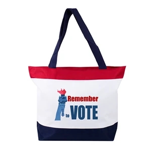 JUMBO BOUTIQUE ZIPPER TOTE