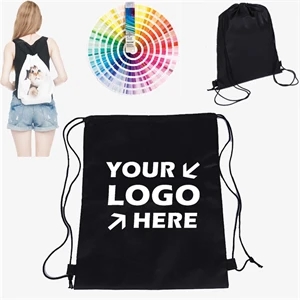 Beach Drawstring Non-woven Sports Tote Bag