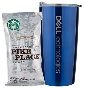 Custom Logo 20 oz stainless steel straight tumbler with Starbucks Coffee