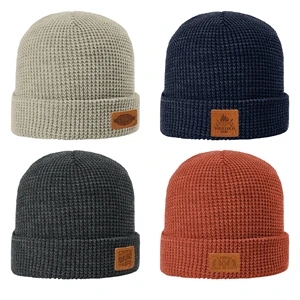 Genuine Leather Patch Beanie - Richardson