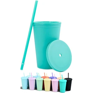 16Oz Skinny Acrylic Tumbler With Lid And Straw