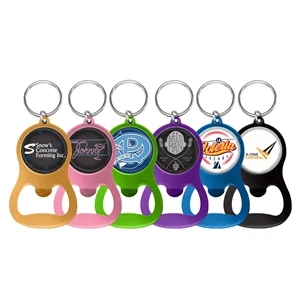 Colorful Aluminum Bottle Opener w/ Key Ring