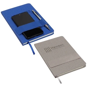 Council Textured Journal with Phone  Pen Holder