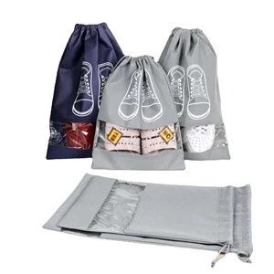 Travel Shoe Bags Non-Woven Storage With Rope