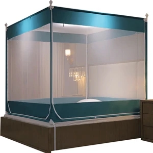 Elegant Canopy Bed Curtain 4 Corners Post Mosquito Netting