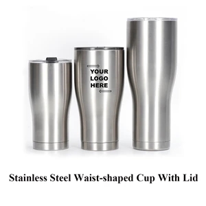 Stainless Steel Waist-shaped Cup With Lid