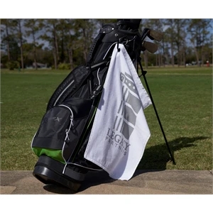 MaxxColor White Golf Towel ( 15" x 24" )