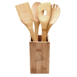 5 Piece Bamboo Kitchen Tool Set