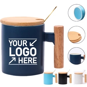 Ceramic Mug with Wooden Handle