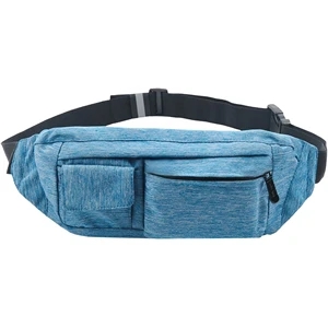 2-Pocket Blue Fanny Pack Hip Bag