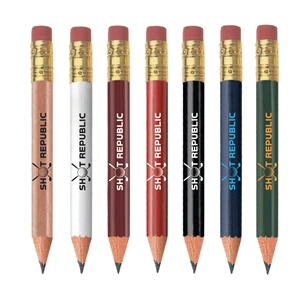 Golf Pencil Round Shape w/ Eraser