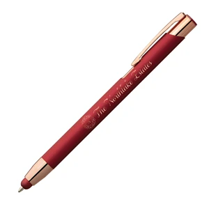 Leo Softy Rose Gold Pen with Stylus - Mirror Laser