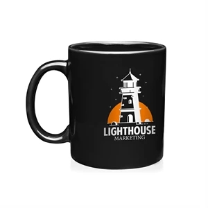 11 oz. Ceramic Custom Mug w/ 2 Color Imprint