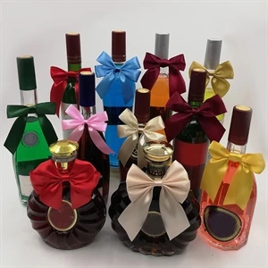 Custom Wine Bottle Ribbon Bow Tie