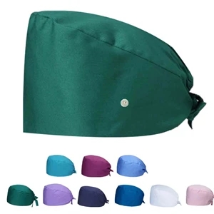 Adjustable Nurse Working Cap With Buttons