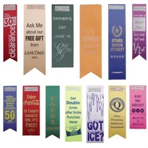 Custom Ribbon Badges - Premium Vertical