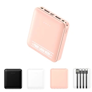 10000 Mah Square Four-Wires Mini Power Bank