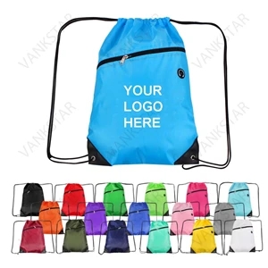 Drawstring Backpack With Earphone Hole